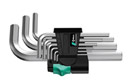 WERA 950/9 SM N Winkelschl�ssel-Satz, metrisch, gestellverchromt, 9-teilig