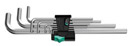 WERA 950 L/9 SM N Winkelschl�ssel-Satz, metrisch, gestellverchromt, 9-teilig