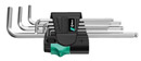 WERA 950 PKL/7B SM Magnet Winkelschl�sselsatz, metrisch, gestellverchromt, 7-tlg