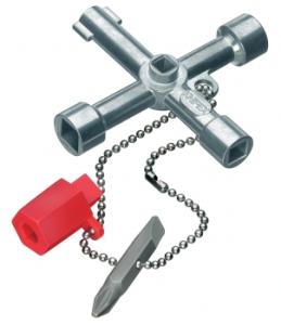 KNIPEX 00 11 03 Control Cabinet Key for all standard cabinets and shut-off systems 76 mm 