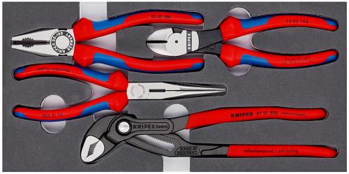KNIPEX 00 20 01 V15 Zangen-Set Basic in Schaumstoffeinlage 