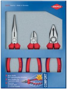 KNIPEX 00 20 11 Montagepaket - Werkzeug-Set: Kombinzange, Seitenschneider, Flachrundzange 