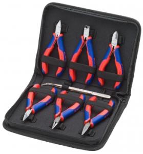 KNIPEX 00 20 16 Elektronikzangen-Set mit Werkzeugen für Arbeiten an elektronischen Bauteilen 
