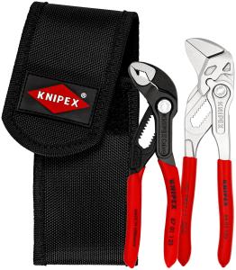 KNIPEX 00 20 72 V01 Mini-Zangenset mit Zangenschlüssel und Wasserpumpenzange in Werkzeuggürteltasche 2-teilig 