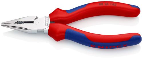 KNIPEX 08 25 145 Needle-Nose Combination Pliers with multi-component grips chrome plated 145 mm 