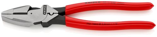 KNIPEX 09 11 240 SB Kraft-Kombizange "Lineman's Pliers" amerikanisches Modell mit rutschhemmendem Kunststoff überzogen schwarz atramentiert 240 mm 