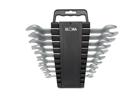 ELORA 100-KH 9 Double Open Ended Spanner Set DIN 3110, 8-pcs. 6-23 mm 