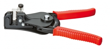 KNIPEX 12 21 180 Insulation Stripper with adapted blades with plastic grips black lacquered 180 mm 