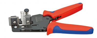 KNIPEX 12 12 02 Precision Insulation Stripper with adapted blades with multi-component grips burnished 195 mm 