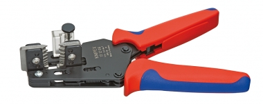 KNIPEX 12 12 06 Precision Insulation Stripper with adapted blades with multi-component grips burnished 195 mm 