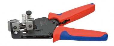 KNIPEX 12 12 11 Precision Insulation Stripper with adapted blades with multi-component grips burnished 195 mm 