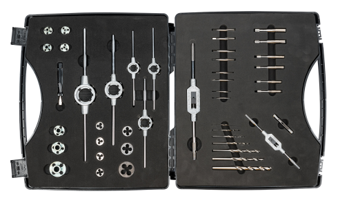ELORA 1363-SF Thread Cutting Assortment, Fine Thread, HSS, 42-pcs. 