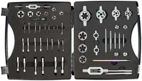 ELORA 1365-SF Thread Cutting Assortment, Fine Thread, HSS, 48-pcs. 