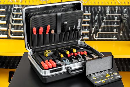 ELORA 1380-L WS-10M Hartschalenkoffer plus Werkzeugsortiment Elektriker 