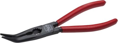 NWS 141-62-205 Flachrundzange, 45° abgewinkelt (Telefonzange), 205 mm 