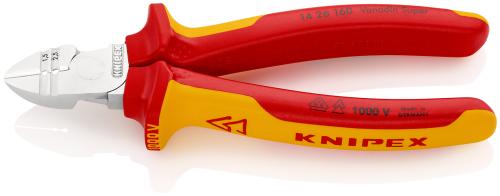 KNIPEX 14 26 160 SB Diagonal Insulation Stripper insulated with multi-component grips, VDE-tested chrome plated 160 mm 