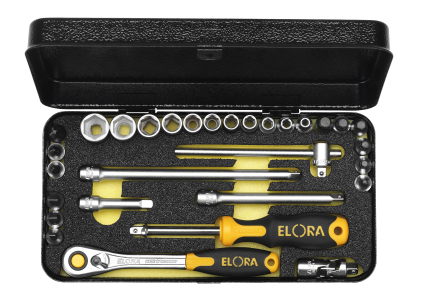 ELORA 1440-MU Steckschlüssel-Satz 1/4", 30-teilig 4-14 mm 