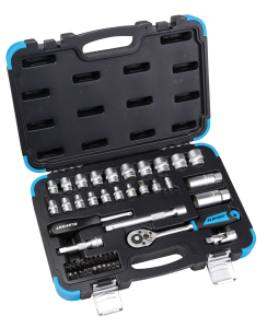 ELOFORT 15-49 Steckschlüssel-Satz 3/8", sechskant, 49-teilig, 6-22 mm, 