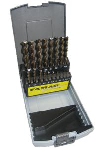 FAMAG 1594.819 Holzspiralbohrer HSS-G Exzellent, Satz 19-teilig in Kunststoffkassette 