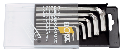 ELORA 159S-8P Hexagon key set, 8-teilig 2-10 mm, with plastic storage box 