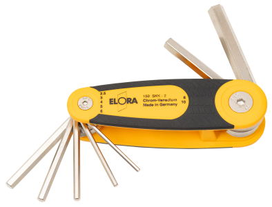 ELORA 159S-KK-2 Hexagon Key Set,7-pcs. 2,5-10 mm, in plastic pocket holder 