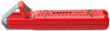 KNIPEX 16 20 16 SB Pelamangueras Con hoja de bisturí carcasa de plástico resistente a los golpes 130 mm 