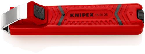 KNIPEX 16 20 28 SB Pelamangueras Con hoja de bisturí carcasa de plástico resistente a los golpes 130 mm 