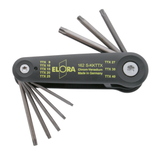 ELORA 162S-KKTTX TORX®-hexagon key set, 8-pcs. 9-40 mm 