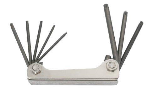 ELORA 162S-KTTX TORX®-hexagon key set, 8-pcs. 9-40 mm 