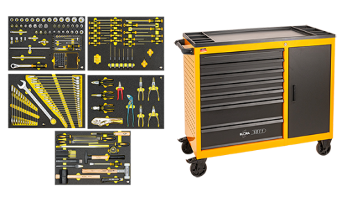 ELORA 1811-L WS OMS-5 Rollwerkbank, plus Sortimente 