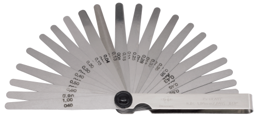 ELORA 188MZ-25 Fühlerblattlehre mm und zoll, 25-teilig 0,04-1,00 mm + 0,0015-0,0400 zoll 