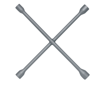 ELORA 195WS-1/2 Four Way Wheel Nut Wrench 17x19x1/2" square pattern 22 mm 