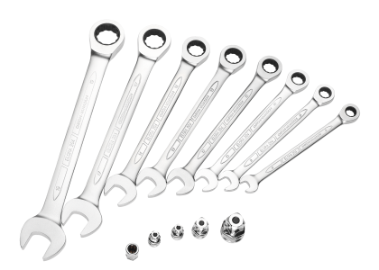 ELORA 204-S8AF Set-Combination Spanner with Ring Ratchet, 8-pcs. 