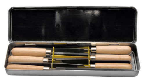 ELORA 254S-HB Schlüsselfeilen-Satz mit Holzheft, 6-teilig 