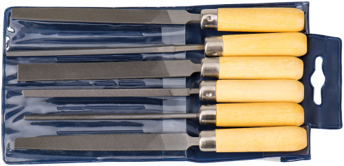 ELORA 254S-HK Schlüsselfeilen-Satz mit Holzheft, 5-teilig 