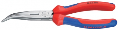 KNIPEX 26 21 200 Alicate de montaje (alicate de boca cigüeña) recubiertos de plástico negro atramentado 200 mm 