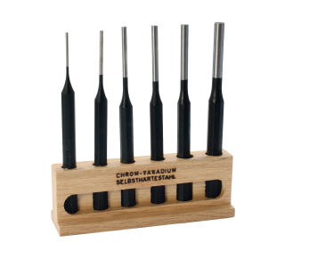 ELORA 271S Parallel Pin Punch Set in wooden stand, 6-pcs. 
