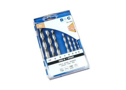 BOHRCRAFT 31101430008 Broca helicoidal para madera profesional HSS-G, rectificada, diseño industrial, 8 piezas 