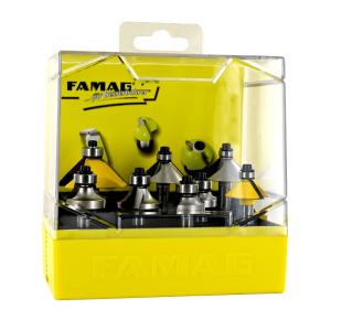 FAMAG 3118.908 Combination set of bevel cutter and round cutter set, 8 pieces 