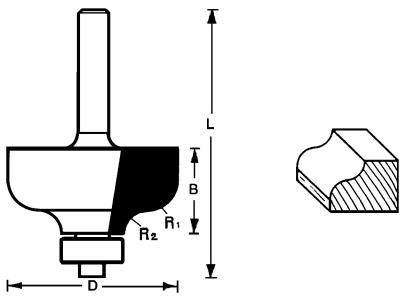 FAMAG 3138.834 Profilfräser 34,9x17,5x55,6 
