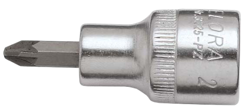 ELORA 3225-PZ2 Screwdriver Socket 1/2", supa-pozidriv 
