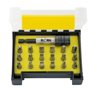ELORA 3452ST Bit-box, 19-teilig, "Stainless" 