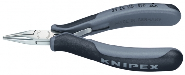 KNIPEX 35 22 115 ESD Alicate de montaje para electrónica ESD con fundas multicomponentes 115 mm 