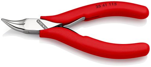 KNIPEX 35 41 115 Alicate de montaje para electrónica con fundas multicomponentes 115 mm 