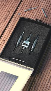 FAMAG 3578.504 HM drill and countersink set for terrace construction with pivoting depth stop 