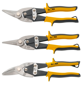 ELORA 402/1 S3 Shape Cutting Lever Tin Snip Set, 3-pcs. 