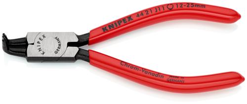 KNIPEX 44 21 J11 SB Alicate para arandelas para arandelas interiores en taladros recubiertos de plástico negro atramentado 130 mm 