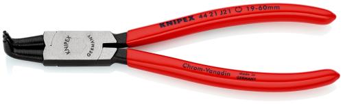 KNIPEX 44 21 J21 SB Alicate para arandelas para arandelas interiores en taladros recubiertos de plástico negro atramentado 170 mm 