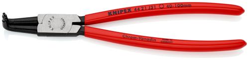 KNIPEX 44 21 J31 SB Alicate para arandelas para arandelas interiores en taladros recubiertos de plástico negro atramentado 215 mm 