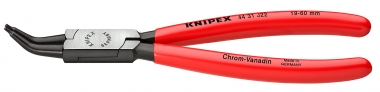 KNIPEX 44 31 J22 Sicherungsringzange für Innenringe in Bohrungen 45° gewinkelt mit Kunststoff überzogen schwarz atramentiert 180 mm 